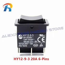 1Pcs KEDU HY12-9-3 -4 -5 HY12 Push Button On Off On Rocker Switch Pushbutton Switches for Electric Power Tools 20A 18(12)A 250V