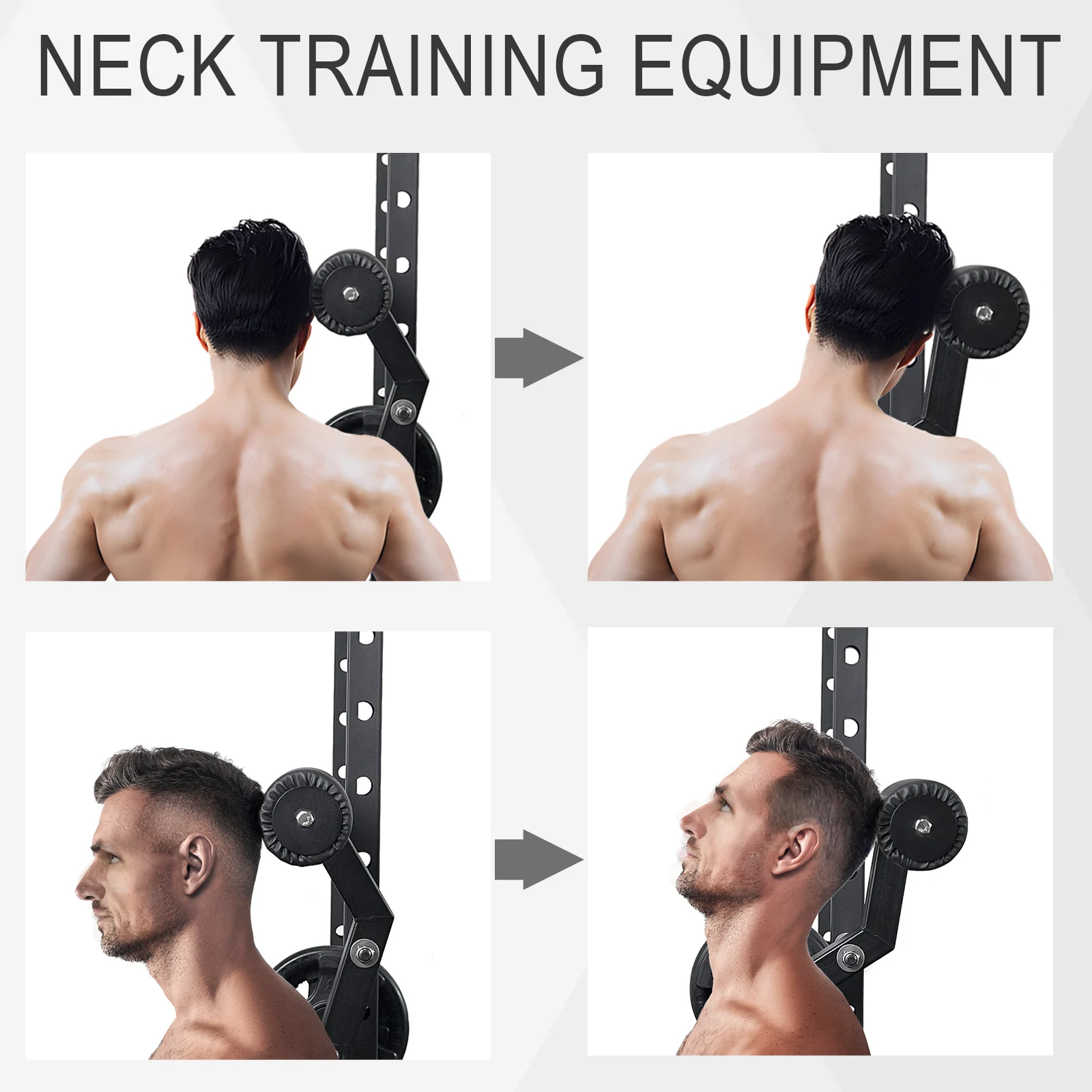 Upgraded Rack Mount Neck Traniner, Neck Machine for Neck Muscles Training, Neck Training Equipment Power Cage Attachment for Hom