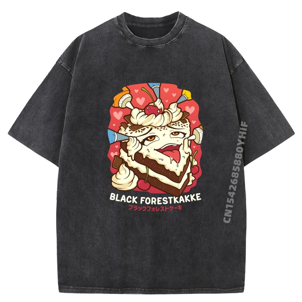 

Funny Naughty Foodie Pun Kawaii Black Forestkakke Japanese Big And Tall T Shirt Mens New In Tops & Tees Plus Size Washed Clothes