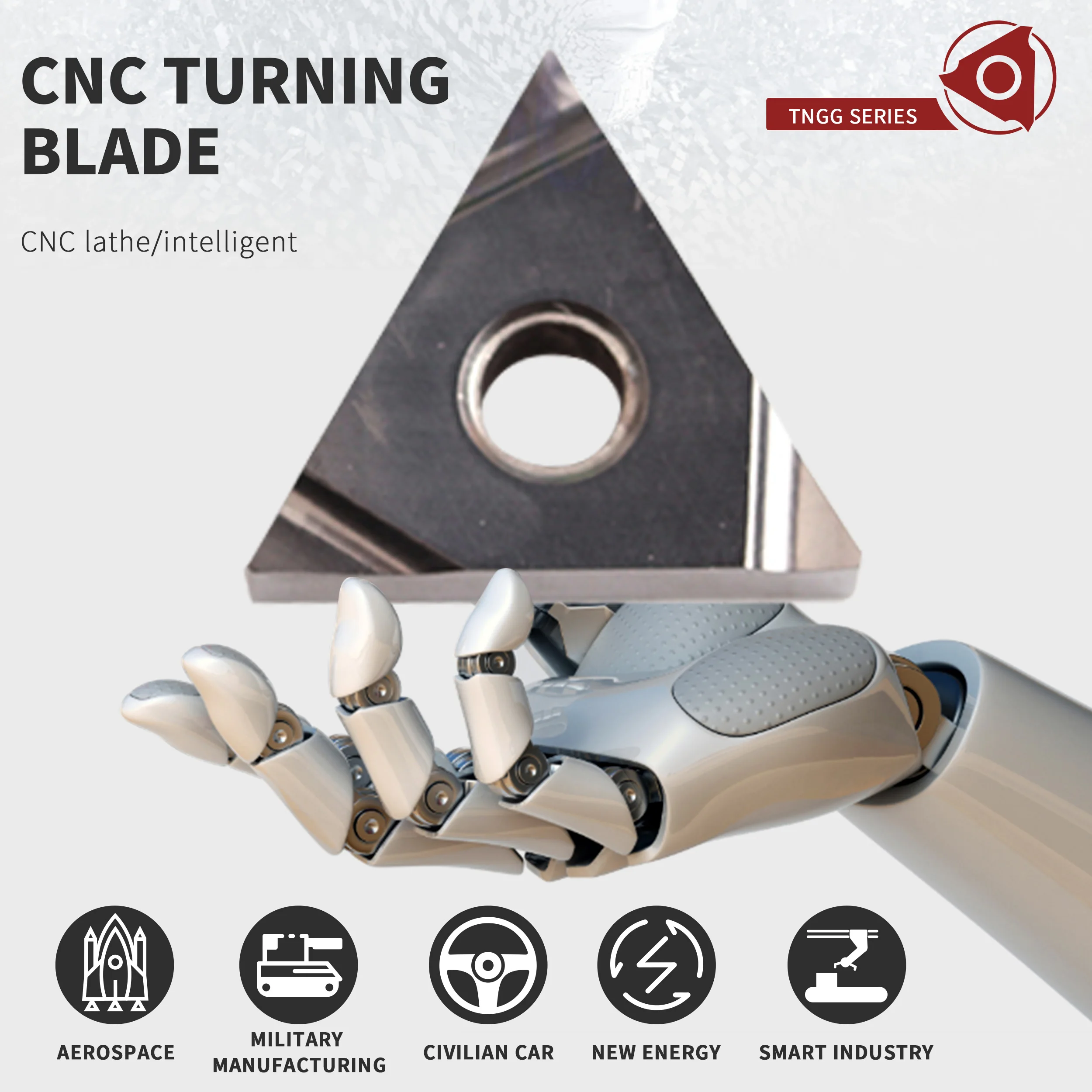 10 pz TNGG160402R-F LF90 TNGG 160404 R-F/L-F tornio CNC inserto in ceramica in metallo duro lavorazione di utensili per tornitura in acciaio lama rettifica fine