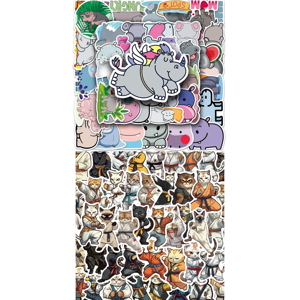 10/30/50PCS Cartoon Cute Animal Graffiti Waterproof Sticker Collection Creative Decoration Water Cup Helmet DIY Guitar Wholesale