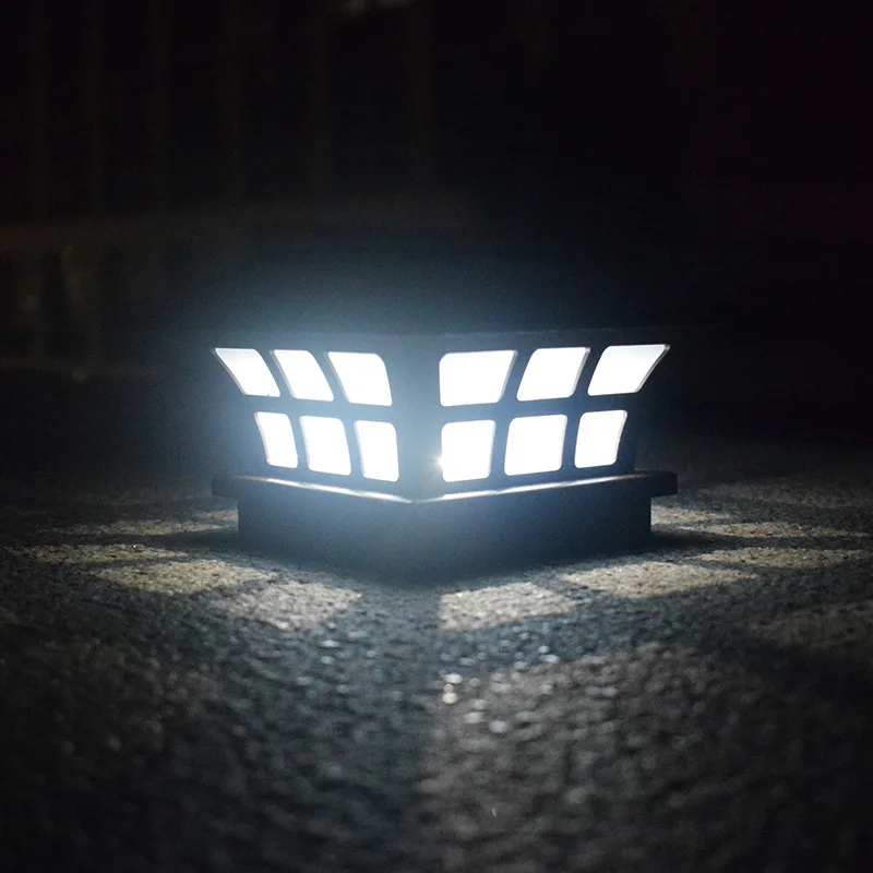 1 Piece Outdoor Solar Column Cap Light, Solar Pile Light, Solar Deck Light, for Courtyard Landscape Decoration, Pillar in Deck or Garden