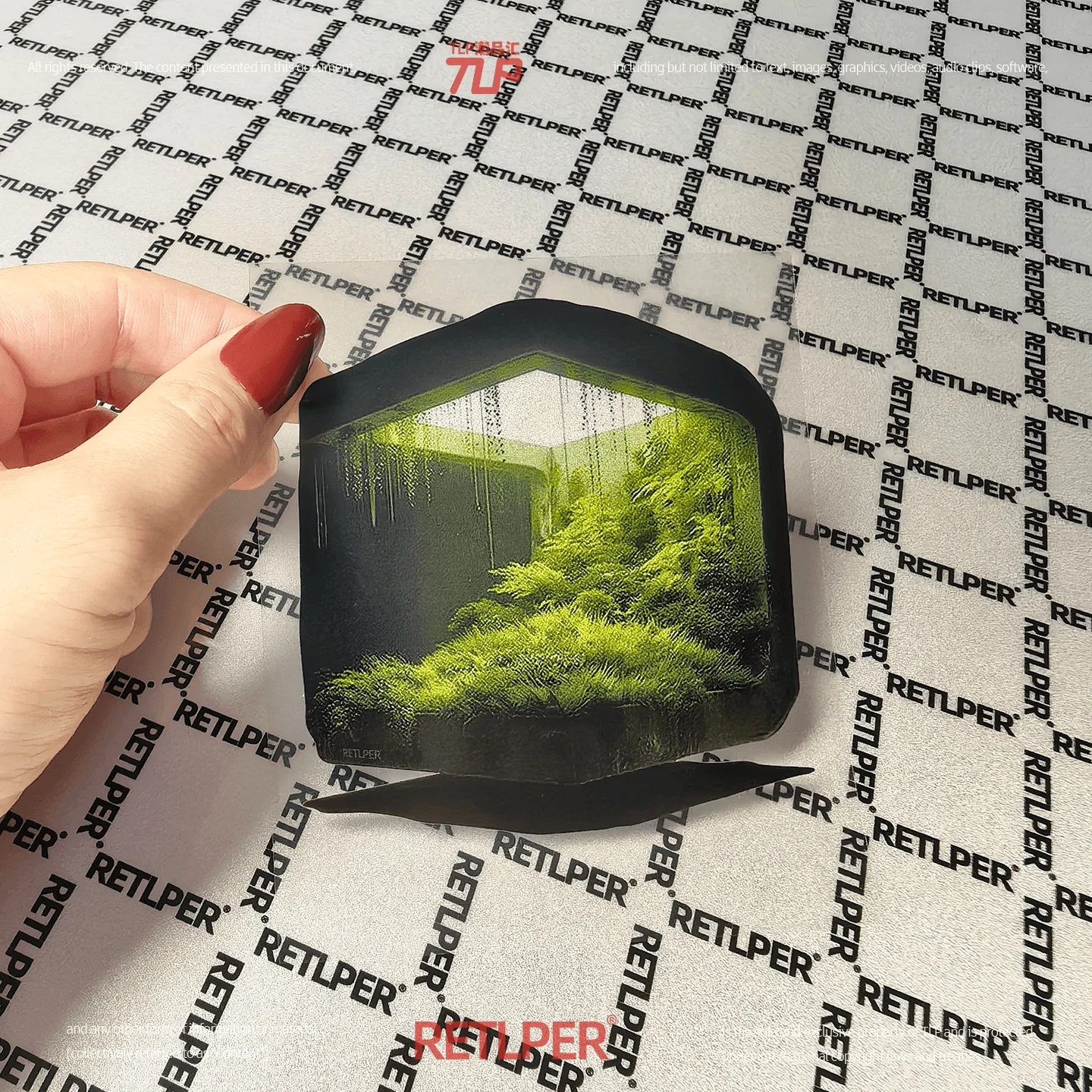 Retlper Reflective Car Stickers Original Design Quiet Space Floating Non-3D Effect Car and Motorcycle Waterproof Flat Stickers