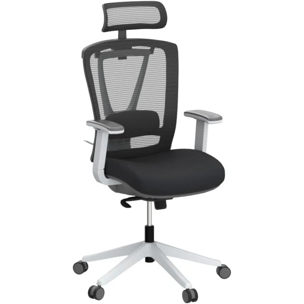 Premium Ergonomic Office Chair for Computer or Gaming, with Wheels, Lumbar Support, Adjustable Seat, Headrest, and Armrests