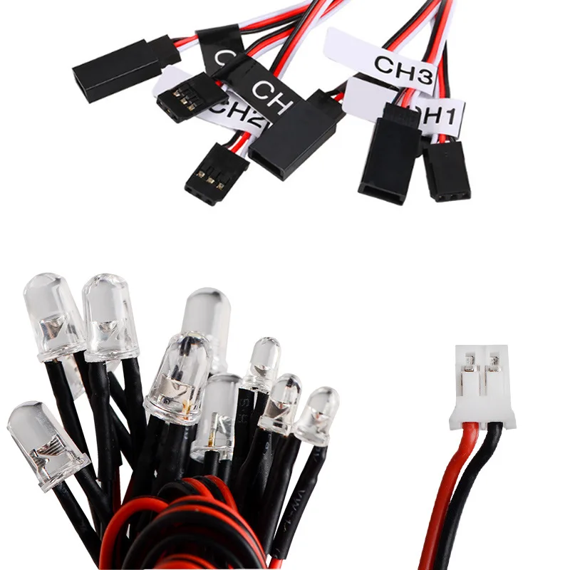 Simulation Blitzlicht 12 LED-Beleuchtungs satz Lenkbremse für Modelle im Maßstab 1:10 RC Auto Yokomo Tamiya HSP HPI Axial RC4WD TrX