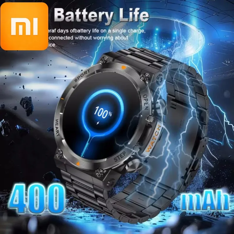 

Xiaomi Новинка 2026 Смарт-часы с беспроводным вызовом для мужчин Спорт на открытом воздухе Фитнес Сверхдлительный срок службы батареи Мужские умные часы для Android IOS