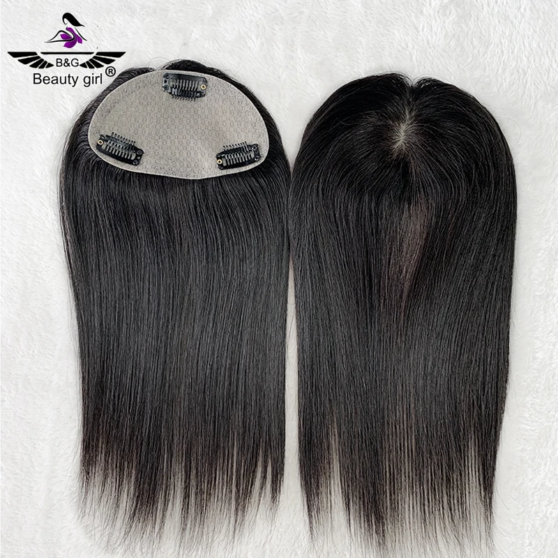 

High Quality Remy Human Hair Free Part Dark Brown Color Silk Straight Inject Silk Base Twin Fringe Bangs