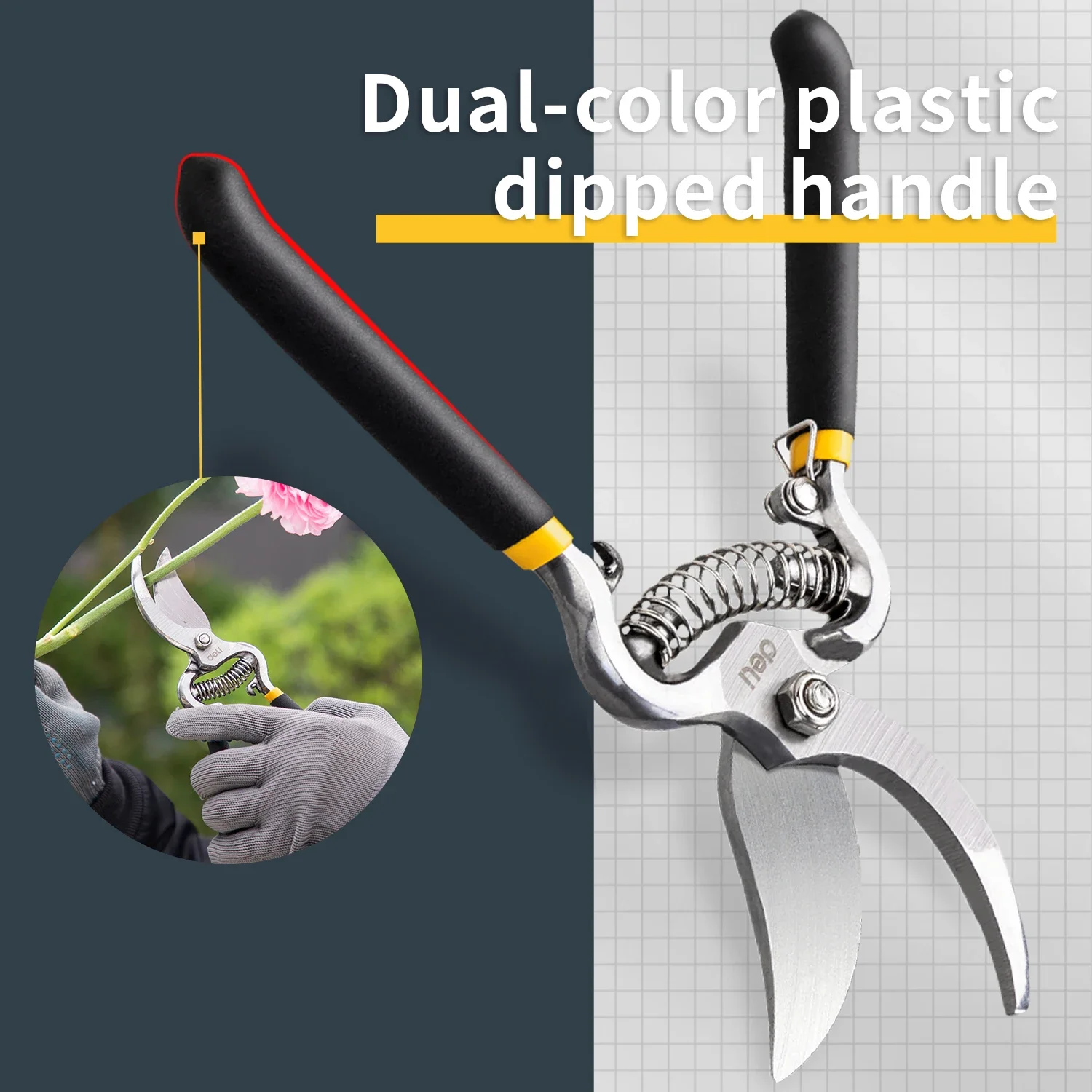 Imagem -04 - Deli-garden Horticulture Pruner Shears Sk5 Lâmina Poda Tesoura para Bonsai Árvores Frutíferas Flores Ramos 8