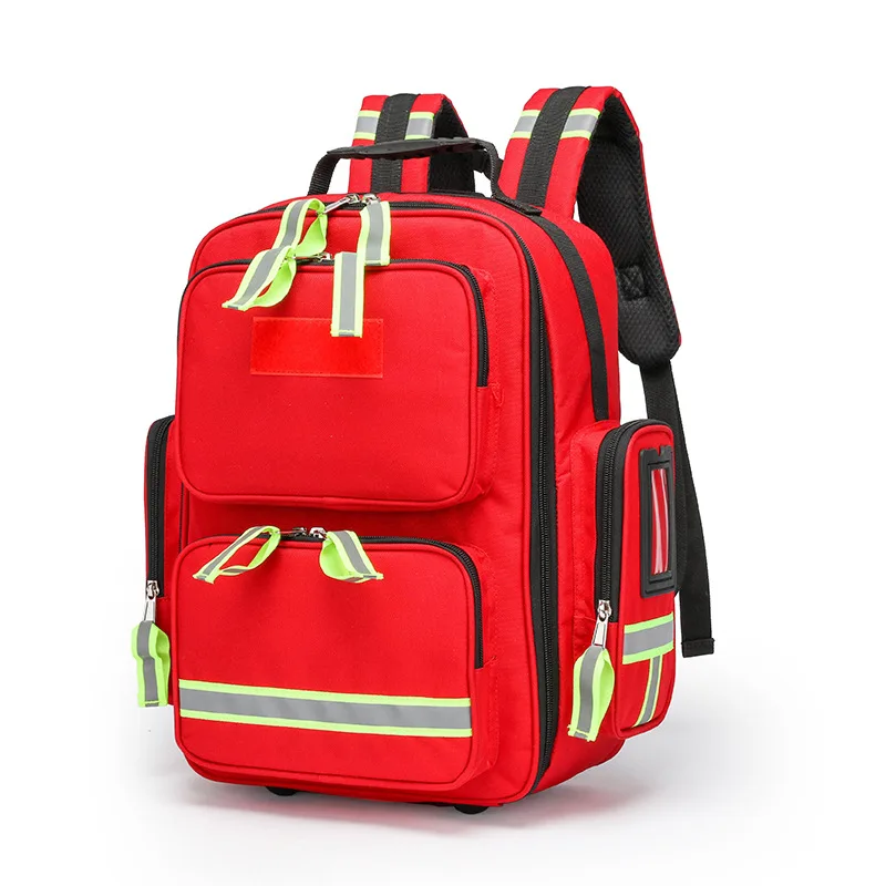 First Aid Emergency Rescue Backpacks Large Capacity Sorted Storage Outdoor Camping Survival Kit Medical Kits can be customized