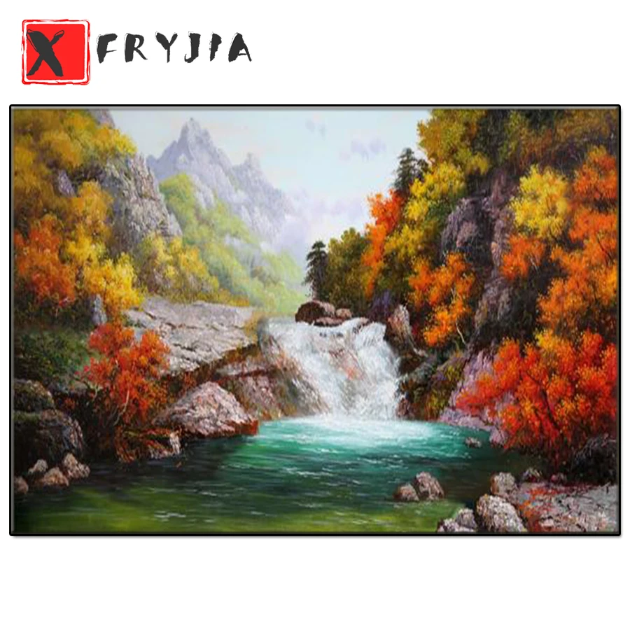 

diy full square round drill Romantic autumn scenery diamond painting 5d diamond mazayka embroidery crystal icons wall decor