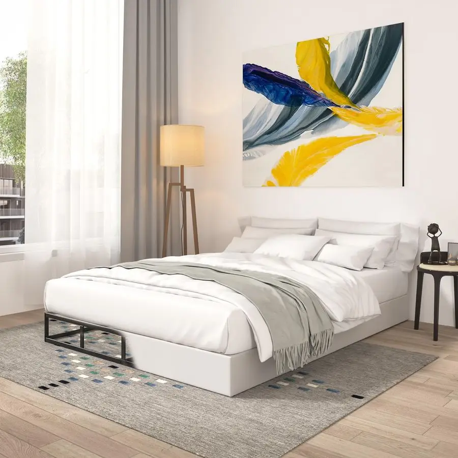 

Box Spring Full Size Bed Bases, 7 Inch High Metal Full Size Box Spring Only, Heavy Duty Mattress Foundation with Fabric Cover,