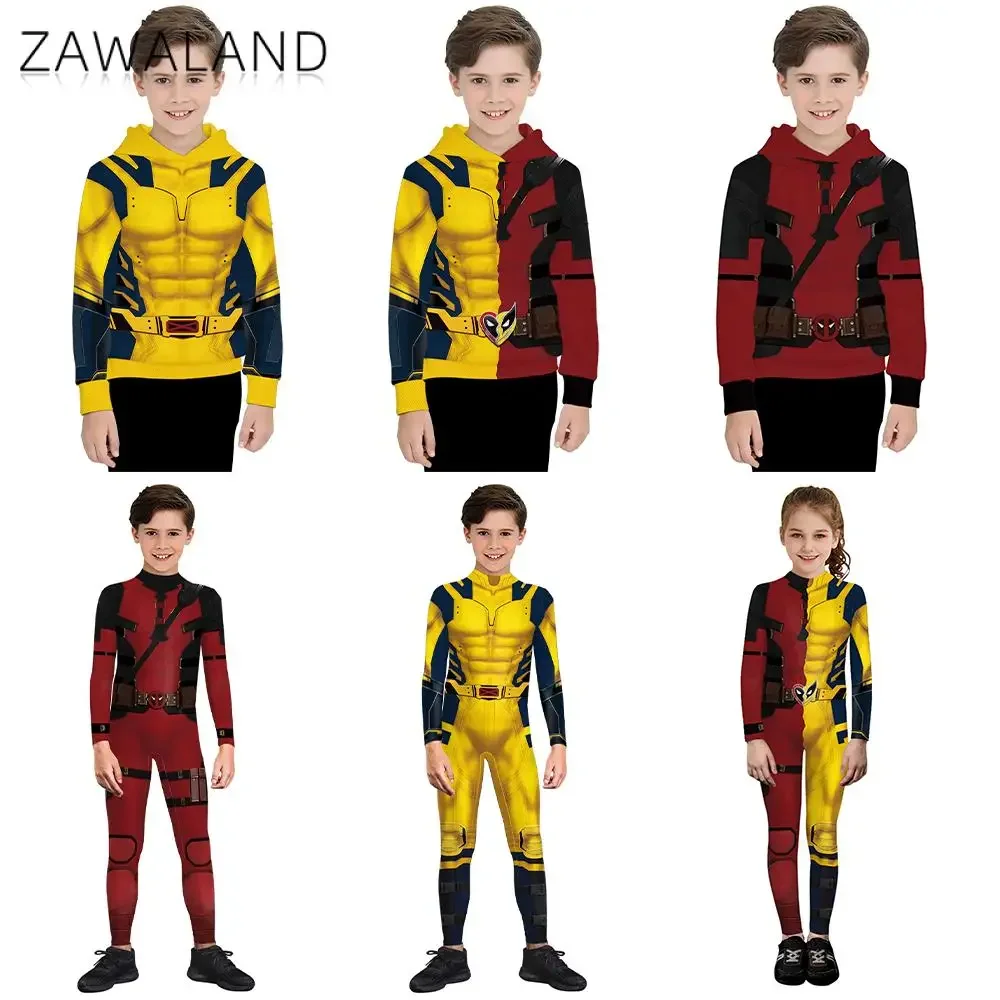 

Zawaland Kids Superhero Cosplay Costume for Boys Girls Wolverine Jumpsuit Halloween Holiday Party Bodysuits Clothing