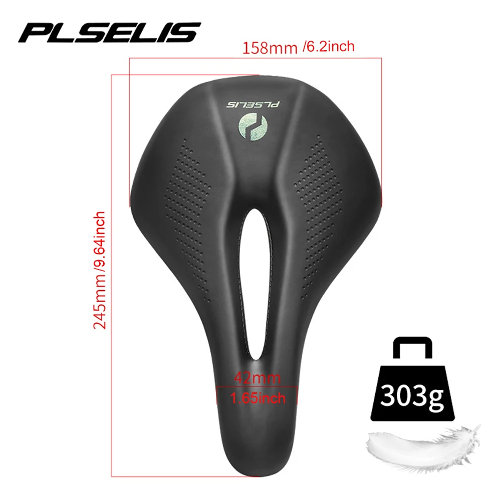 PLSELIS 컴포트 바이크 새들, Pu 가죽, 소프트 폼, Mtb 및 로드 사이클링용 로드 바이크 시트