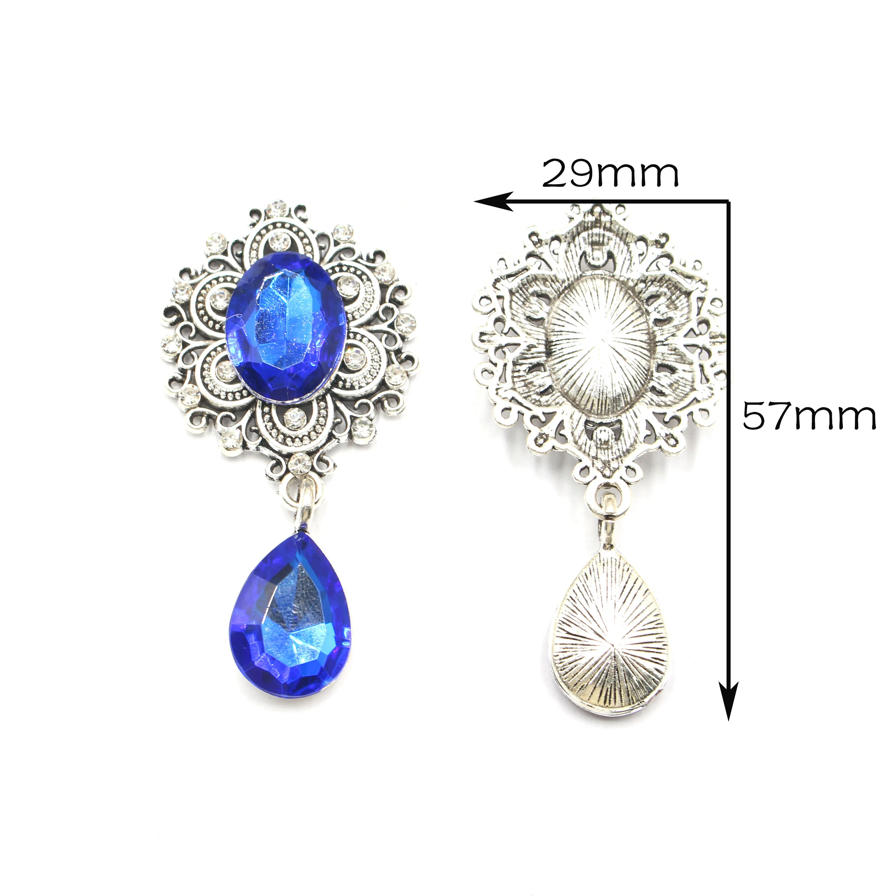 5 exquisite New large size vintage silver droplet hanging DIY coat boots should aid decoration materials