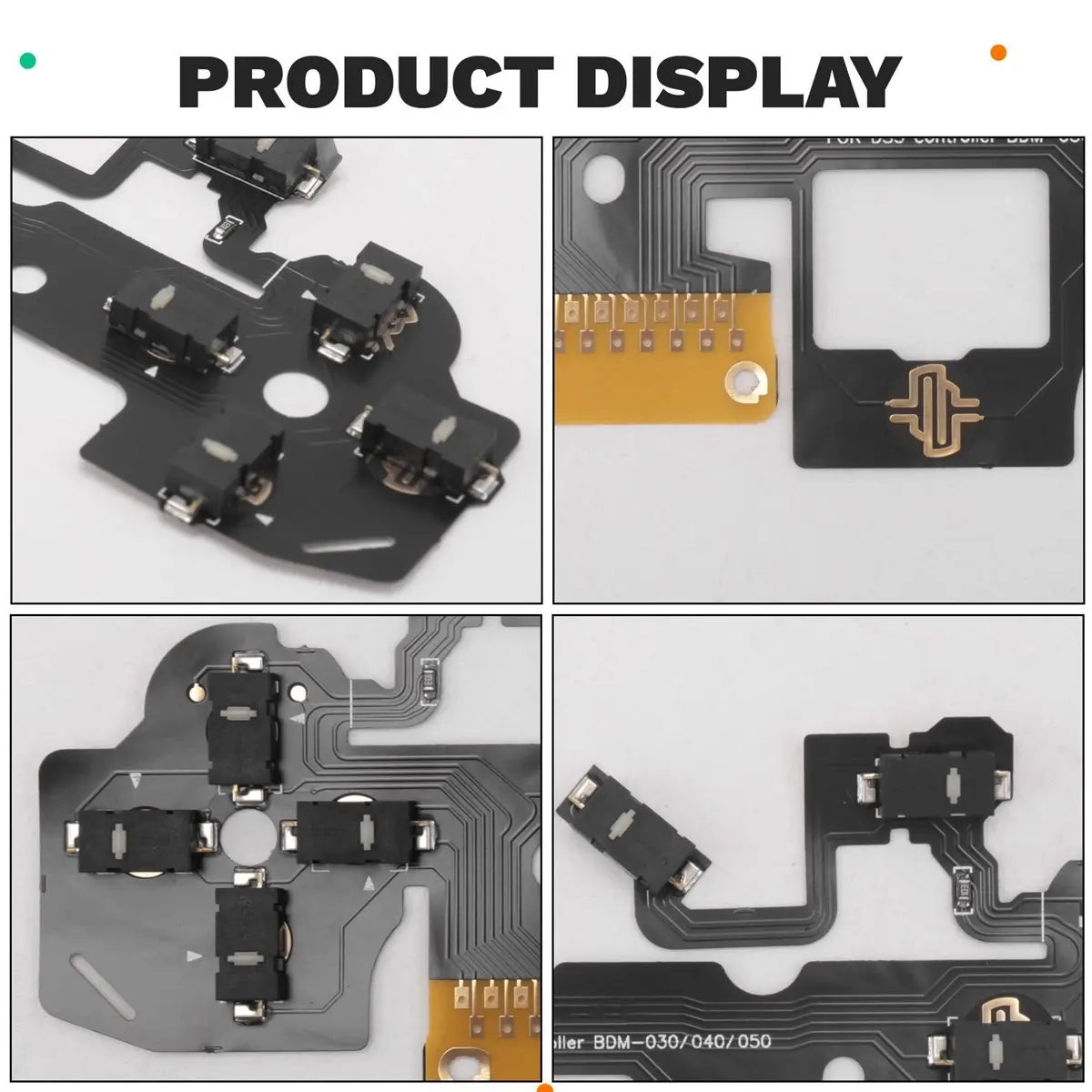 Ergonomic Micro-Switch Tactile Clicky Hair Trigger Kit+Joystick Cap for Controller BDM-030/040/050 12 Key Click A