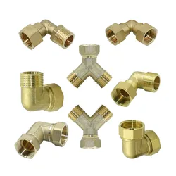 1/2 3/4 1inch Male Female Thread Brass Connector Elbow 90 Degrees Copper Repair Fittings Metal Water Pipe Connector