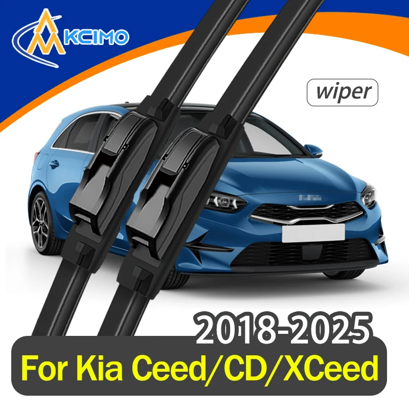 

For Kia Ceed/CD/XCeed/Proceed 2018–2025 Wiper Front Wiper Blades 2pcs HD Quiet Durable Automotive Wiper Windshield Windscreen