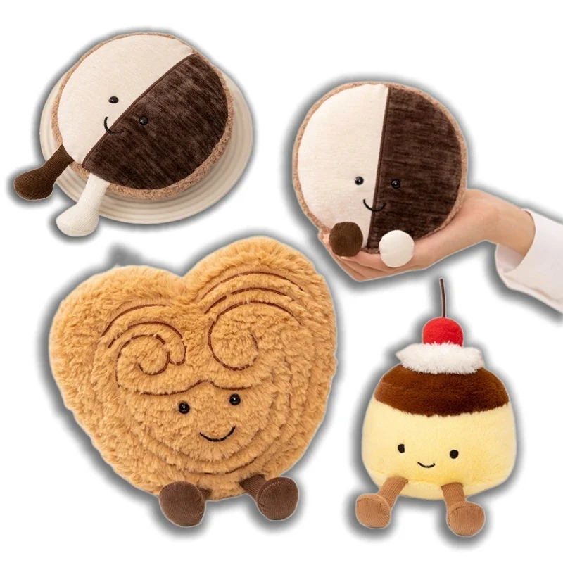 

Kawaii Food Plush Toy Pudding Cake Cookie Palmier Lovely Stuffed Dessert Doll Cartoon Home Party Decor Birthday Gifts Girl