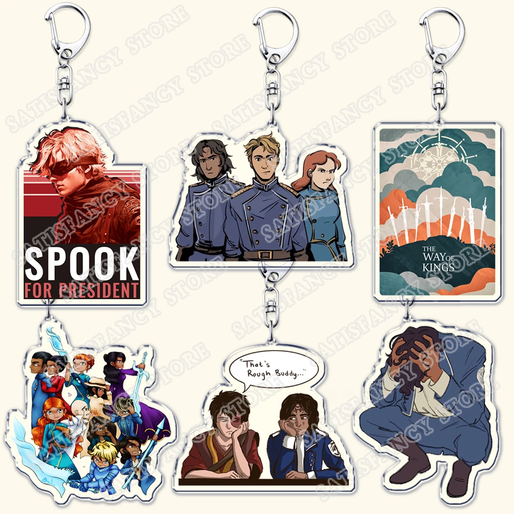 Stormlight Archive Keychains for Women Accessories Bag Bridge Four The Way of Kings Babygirl Kaladin Keyrings Jewelry Fans Gifts