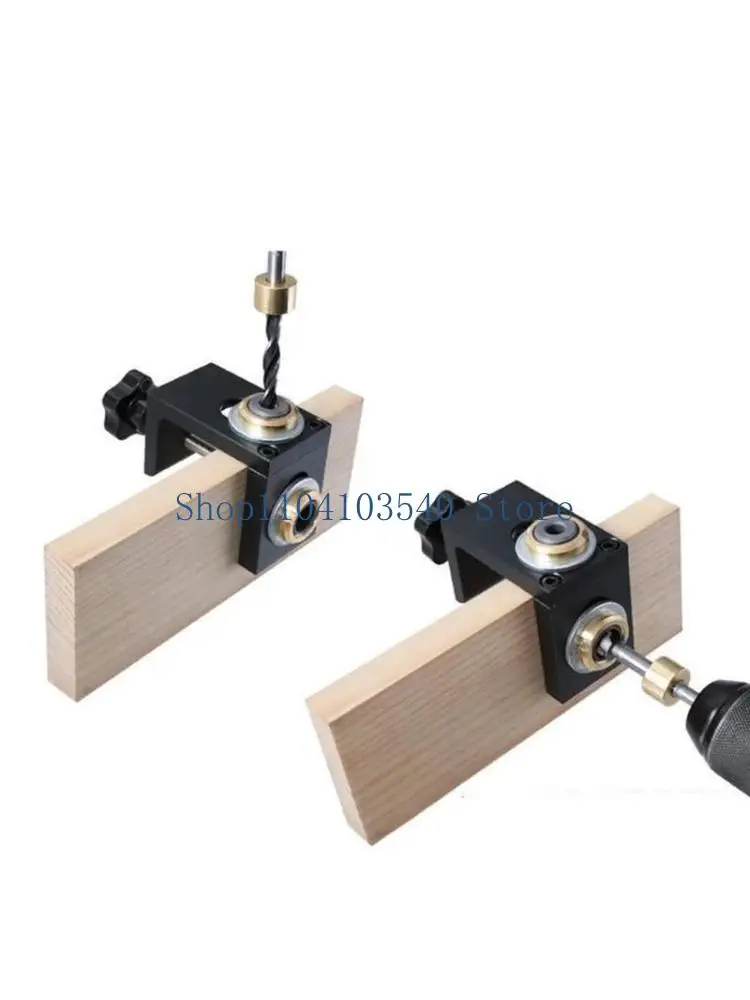 02DC 3-in-1 Woodworking Drilling Locator Centering Dowel Guide Doweling Jig Positioner Drill Bit Set Woodworking Tools