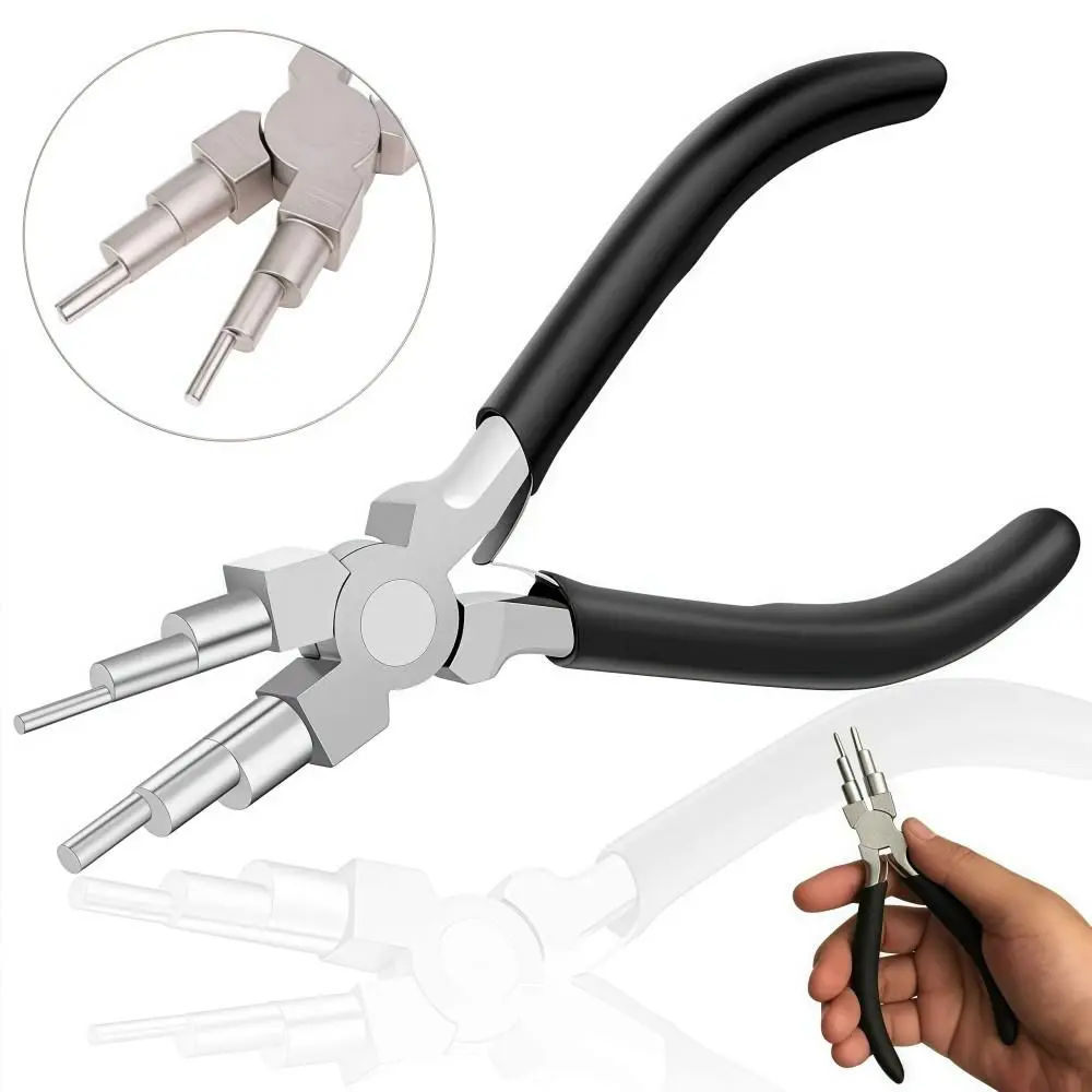 6 in 1 Round Nose Pliers Loop Making Forming Bends Bail Making Pliers Six Dan Making Jump Rings Wire Wrapping Pliers