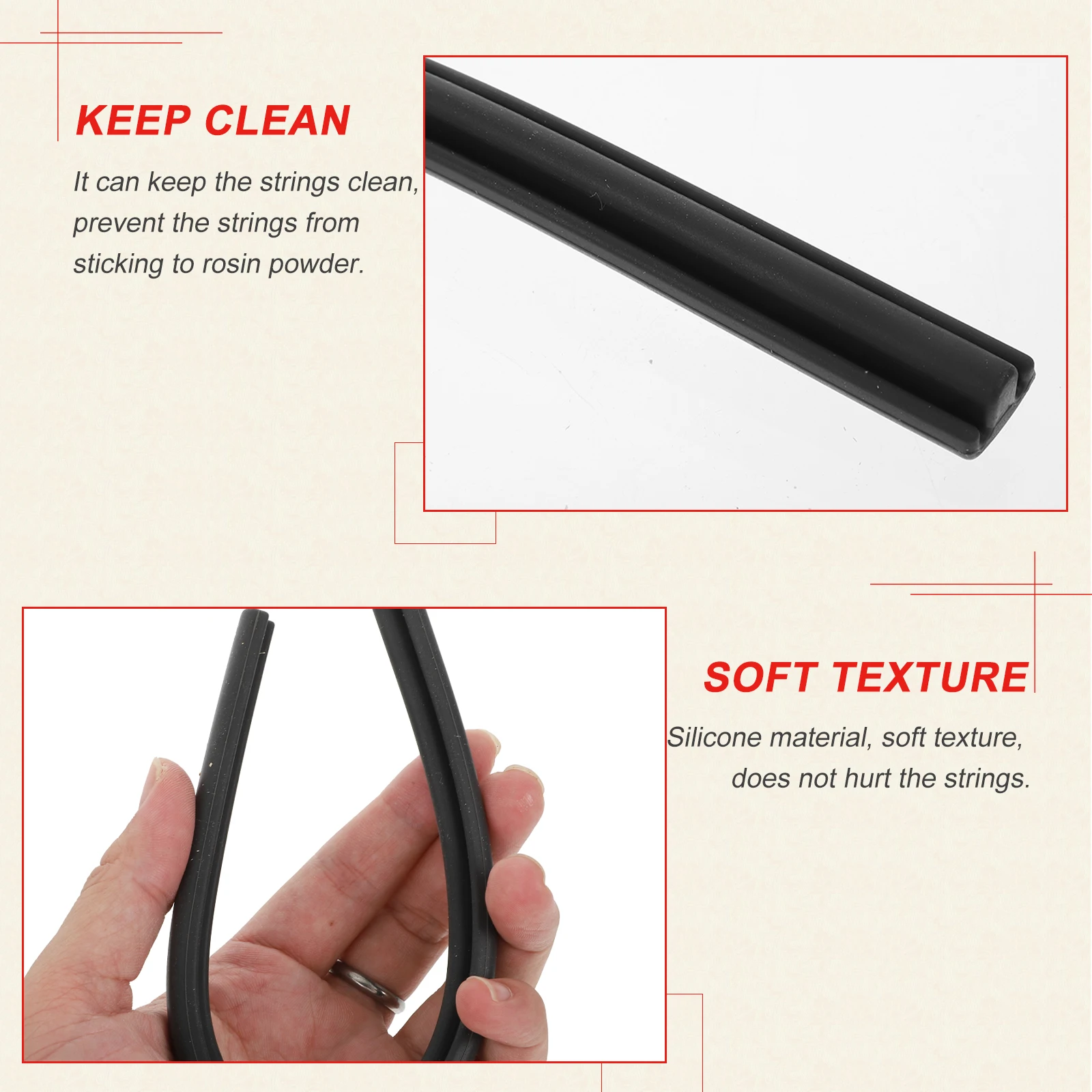 

Erhu Protective Sleeve Premium Silicone String Protector Long-Lasting Clean Resistant Erhu Accessory Parts Simple Design Gift