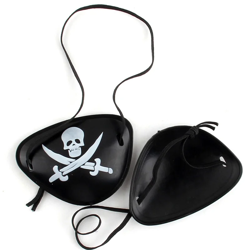 1pcs Pirate Captain Black Eye Patch For Adult Kids Cosplay Pirate Party Costume Halloween Decoration Supplies