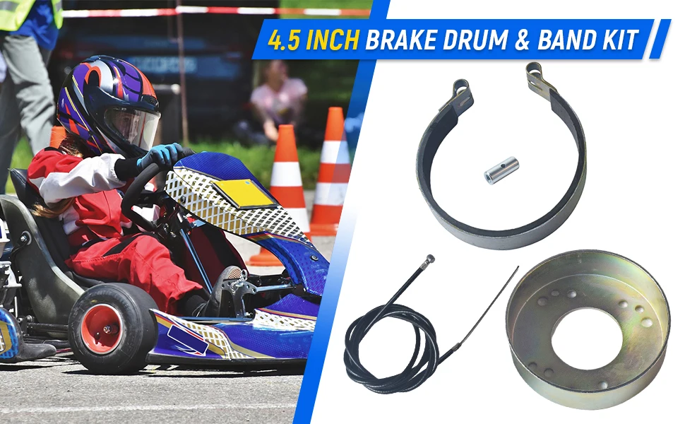 

4.5" Drum Band Cable Brake KIT For Go Kart Cart Yard Cart Mini Bike Yerf-Dog