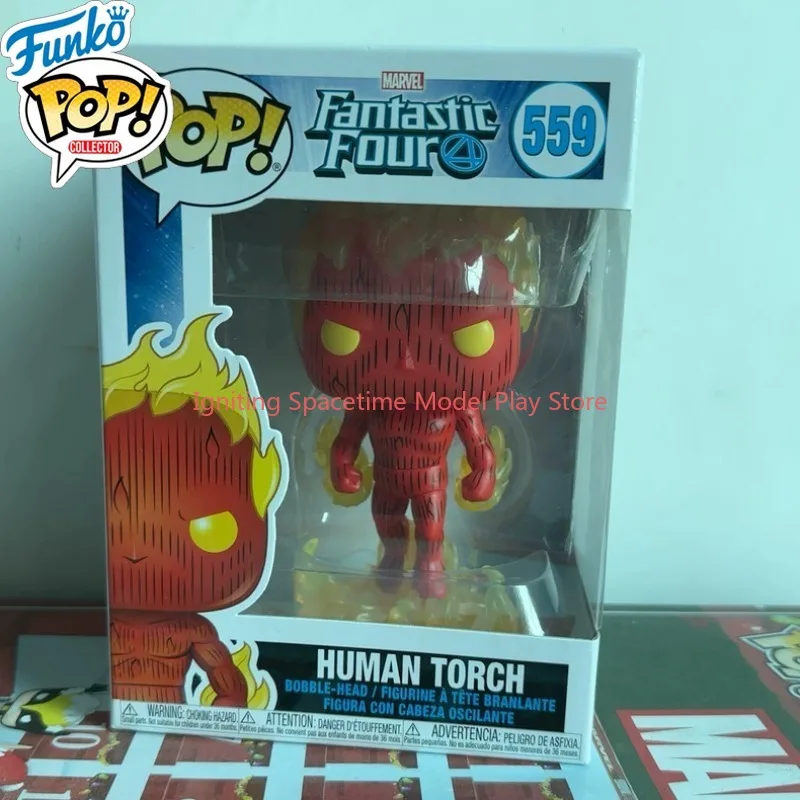 

Funko Pop! Marvel Mister Fantastic, Invisible Woman & Human Torch Action Figure for Boys Girls Gift Collectible Model Ornaments