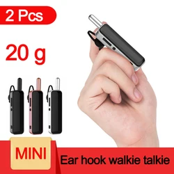 Miniwalkie-talkie inalámbrico tipo Lavalier, radio con gancho para la oreja, compatible con Bluetooth, para salón de belleza y restaurante