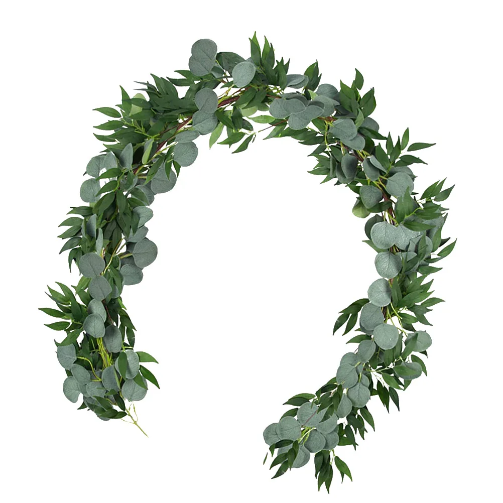 

Artificial Plant Simulated Willow Leaves Decoration Fake Eucalyptus Bedroom Greenery Cloth Plant Vibrant Color Lifelike Wedding