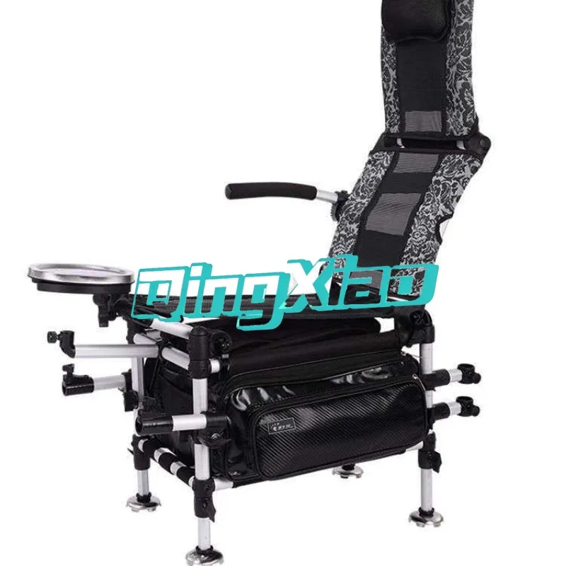 

Предварительно собранный легкий складной рыболовный стул с сумкой для хранения и регулируемыми ножками для многофункционального использования на открытом воздухе