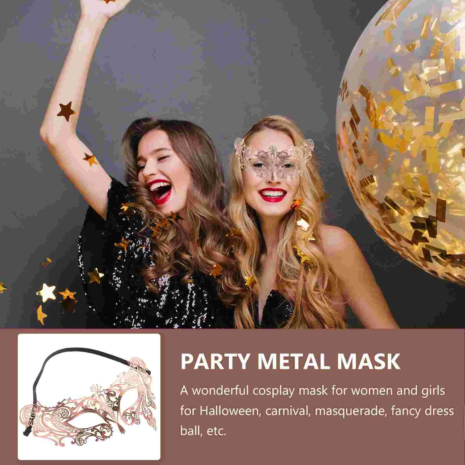 Venetian Metal Mask Drill High-grade Half-face Masquerade Mask Performance Props Party Supplies party mask