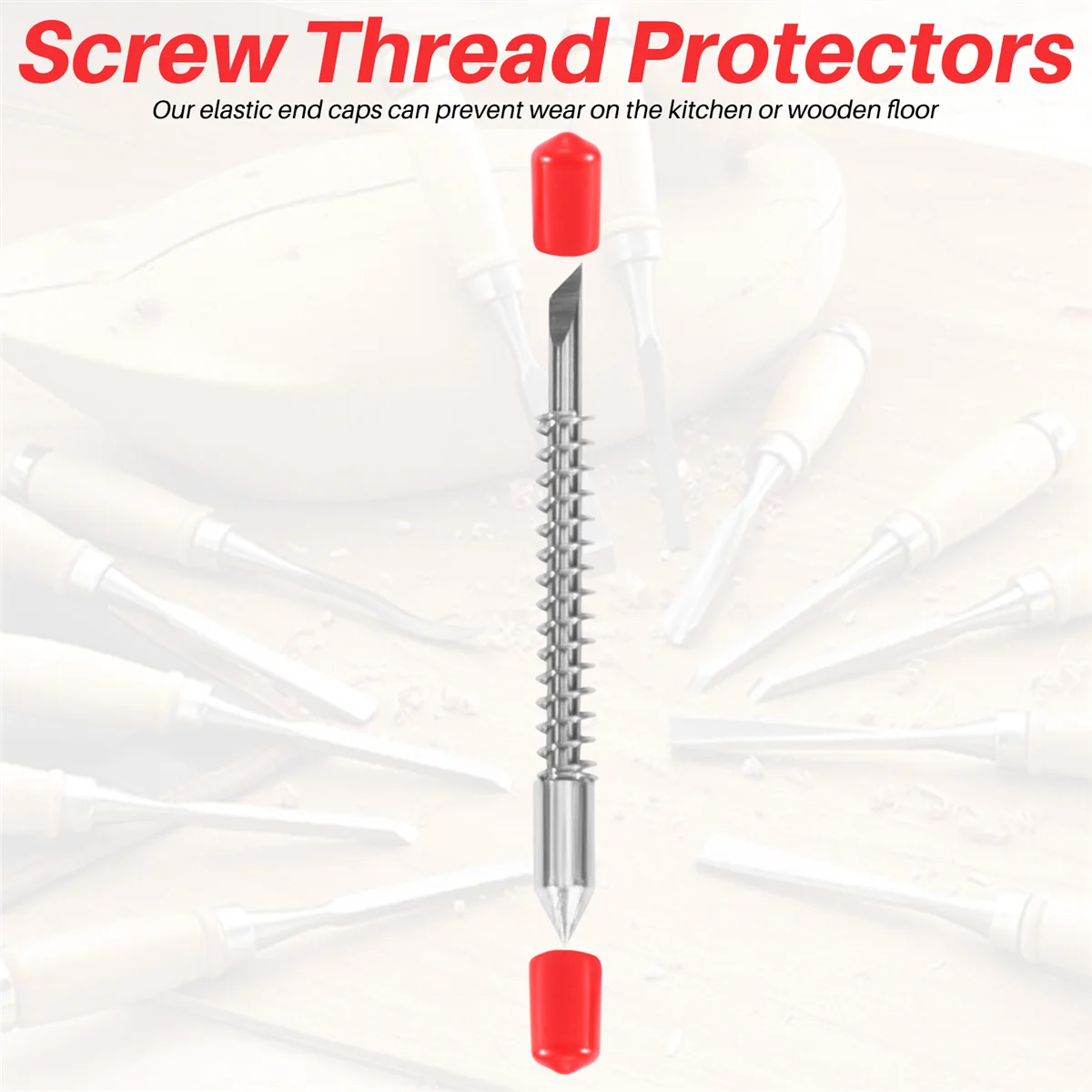 NNVC 100 Uds tapas de extremo de goma 9,5 Mm ID PVC tubo redondo tapa de perno cubierta protectores de rosca de tornillo rojo