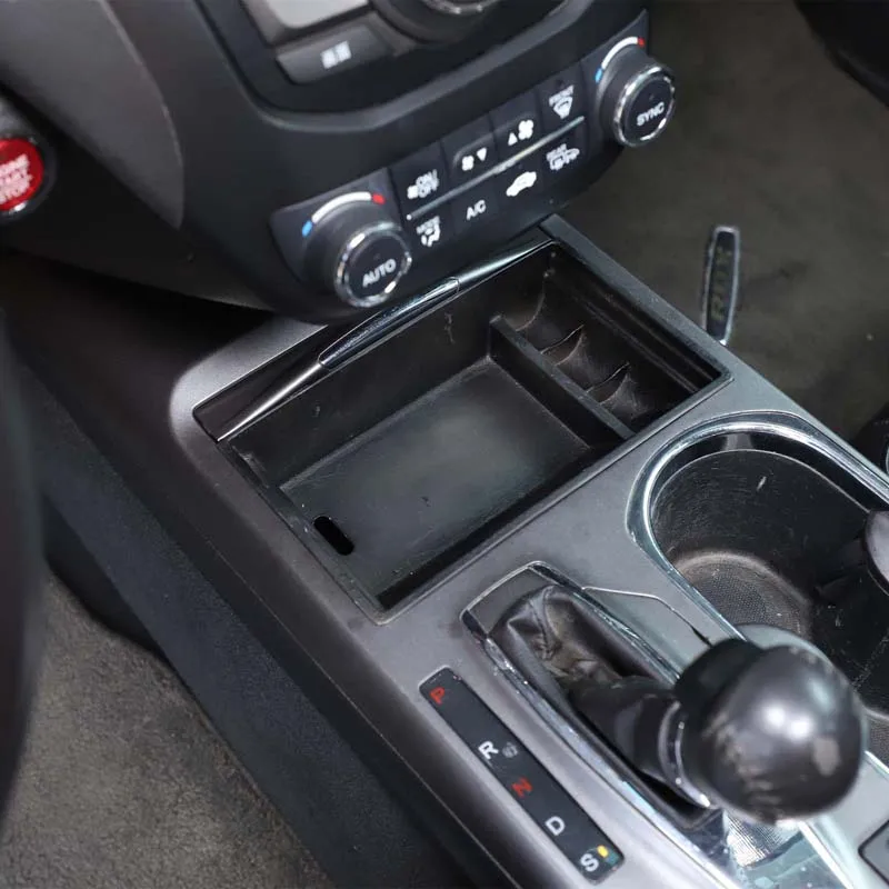 1 قطعة ABS الأسود ل أكورا RDX 2013-2017 سيارة التحكم المركزي علبة التروس صندوق تخزين أمامي علبة الهاتف المحمول اكسسوارات السيارات الداخلية