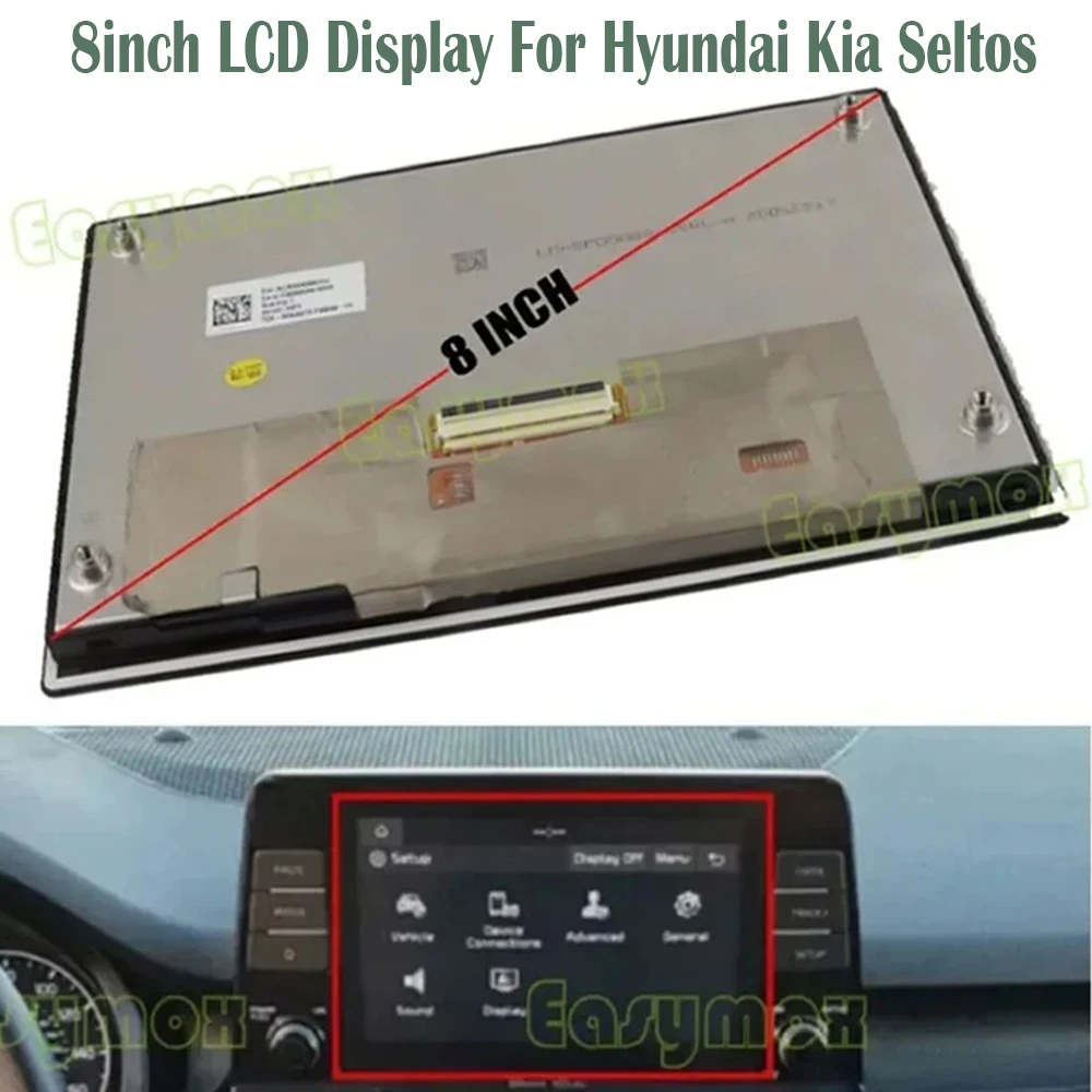 

8inch LCD Display For Hyundai Kia Seltos 2021-2023 Car Radio Navigation Screen Replacement TDA-WVGA0797F00088-V1 V5 V7