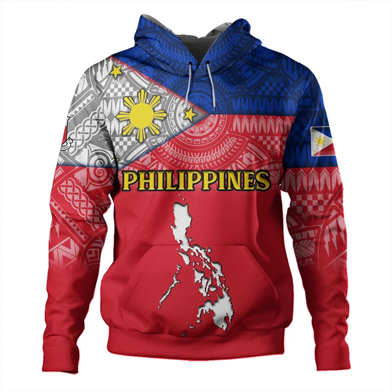 3D Print Republic Of The Philippines Flag Hoodies For Men Philippine National Emblem Graphic New In Hoodies & Sweatshirts Hoodie