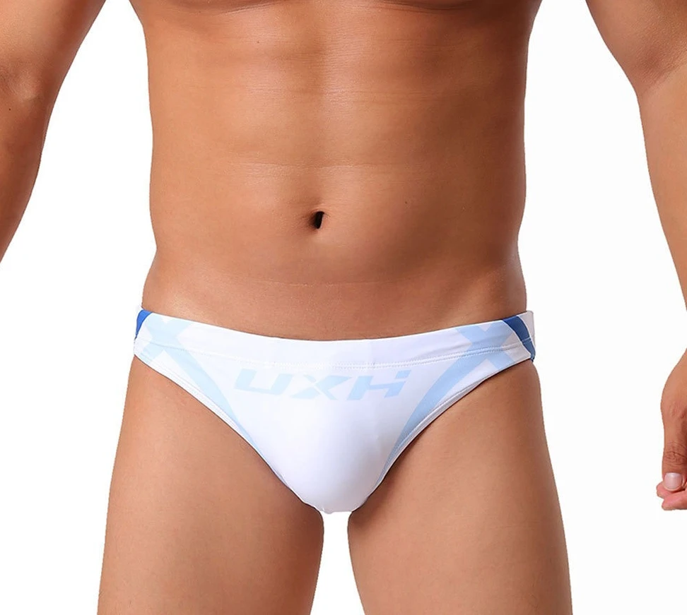 

Новые модные мужские плавки с цветовыми блоками, треугольной формы, простые, быстросохнущие, пляжные UHX376