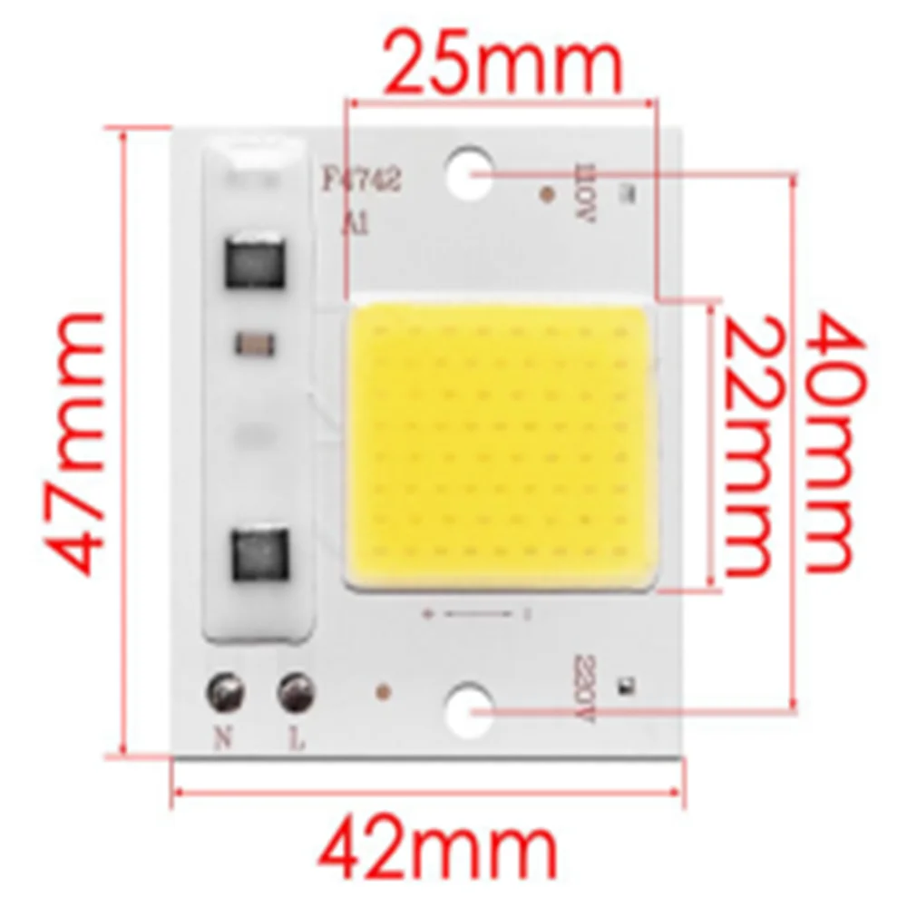 

LED COB Lamp Bead 10W 20W 30W 50W AC 220V 240V IP65 Smart IC No Need Driver DIY Flood light Led Bulb Spotlight Outdoor Chip Lamp