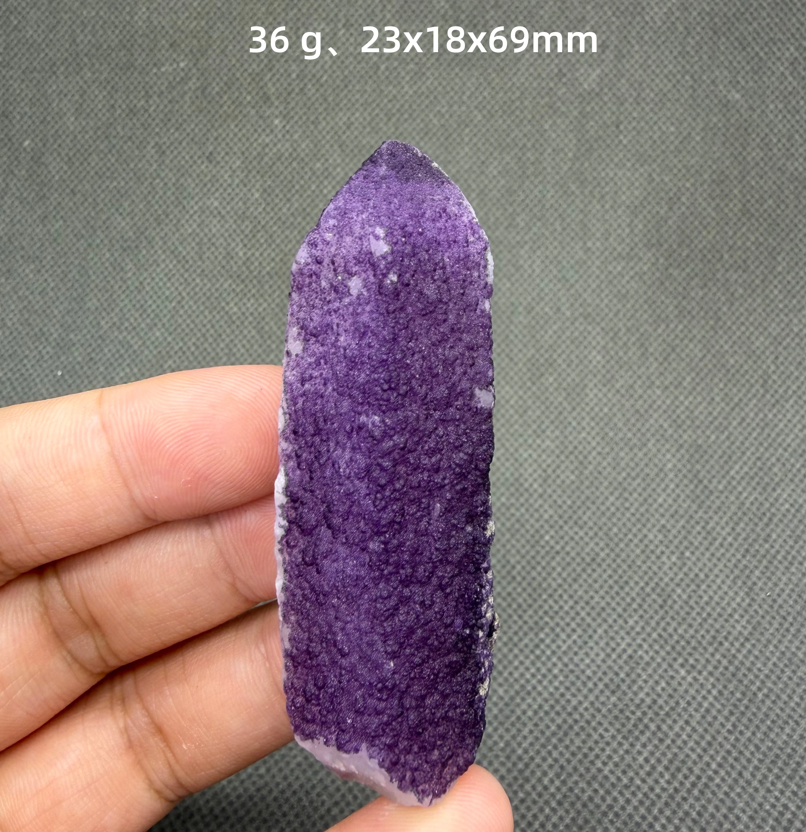 RARE Natural Purple Fluorite with Quartz Inclusion Phantom Crystal Cluster Mineral Specimen view 2