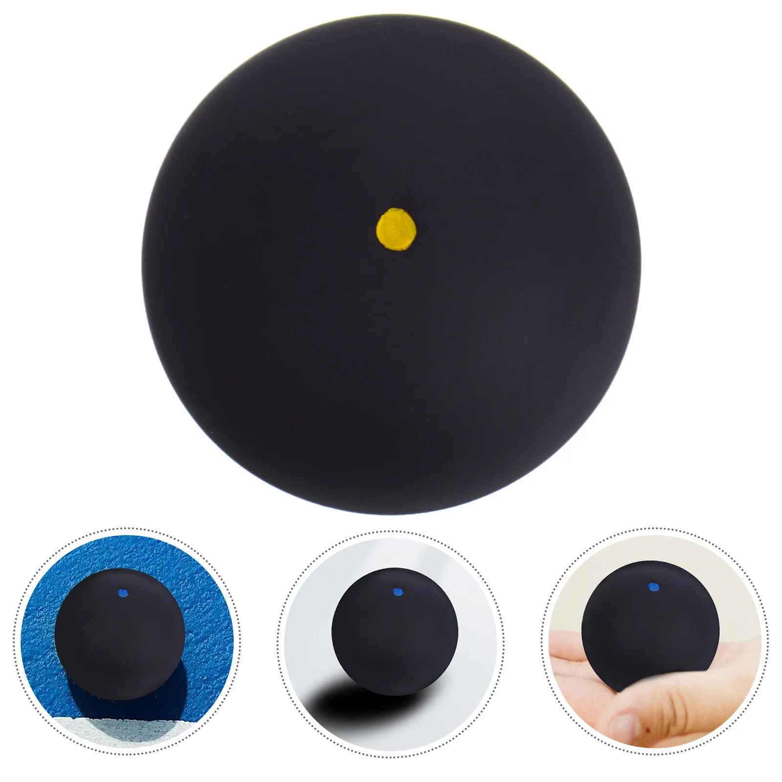 

Universal Bounce Ball Yellow Single Dot Compact Size Adjustable Elasticity for Training Reaction and Skill Improvement Indoor