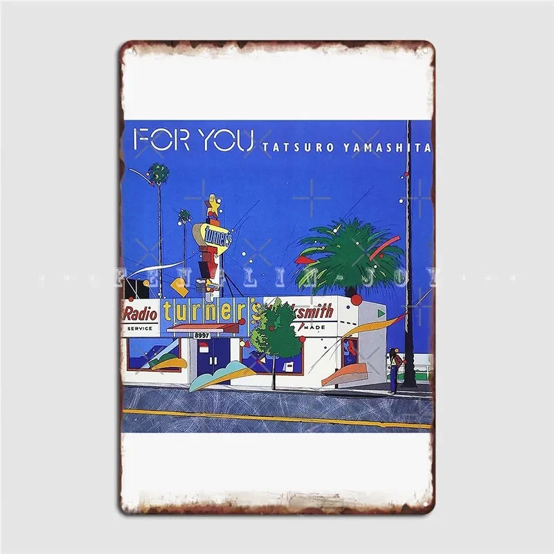 Para você 1982 tatsuro yamashita sinal de metal parede pub clube bar placas vintage cartaz de estanho
