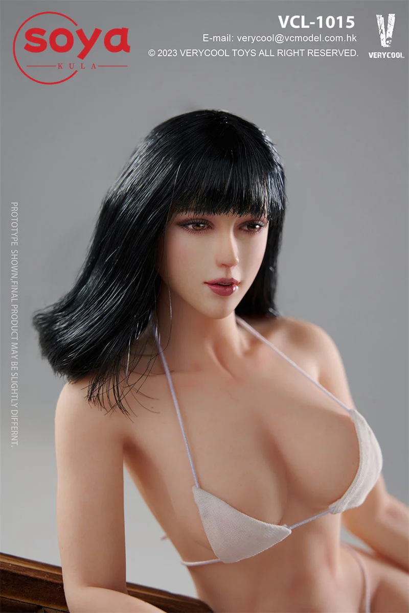 VERYCOOL VCL-1015 1/6 مقياس سويتي فتاة رئيس نحت الشعر الأسود رئيس نحت نموذج صالح 12 '' VERYCOOL معرض عمل الشكل الجسم