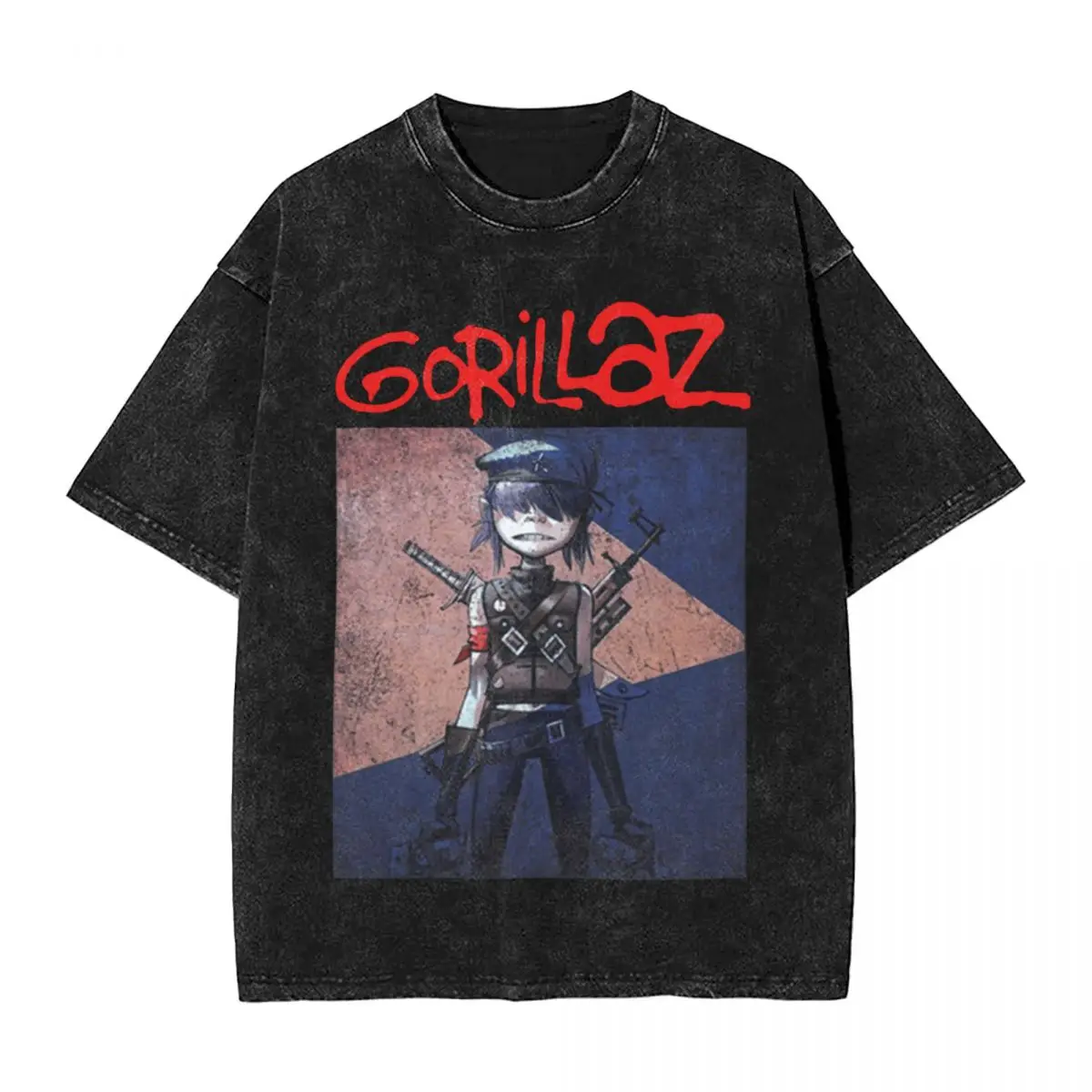 Washed T Shirts Timothee Chalamet Gorillaz Hip Hop T-Shirt Music Band Punk Rock Streetwear Cotton Summer Tops Tees Men Women