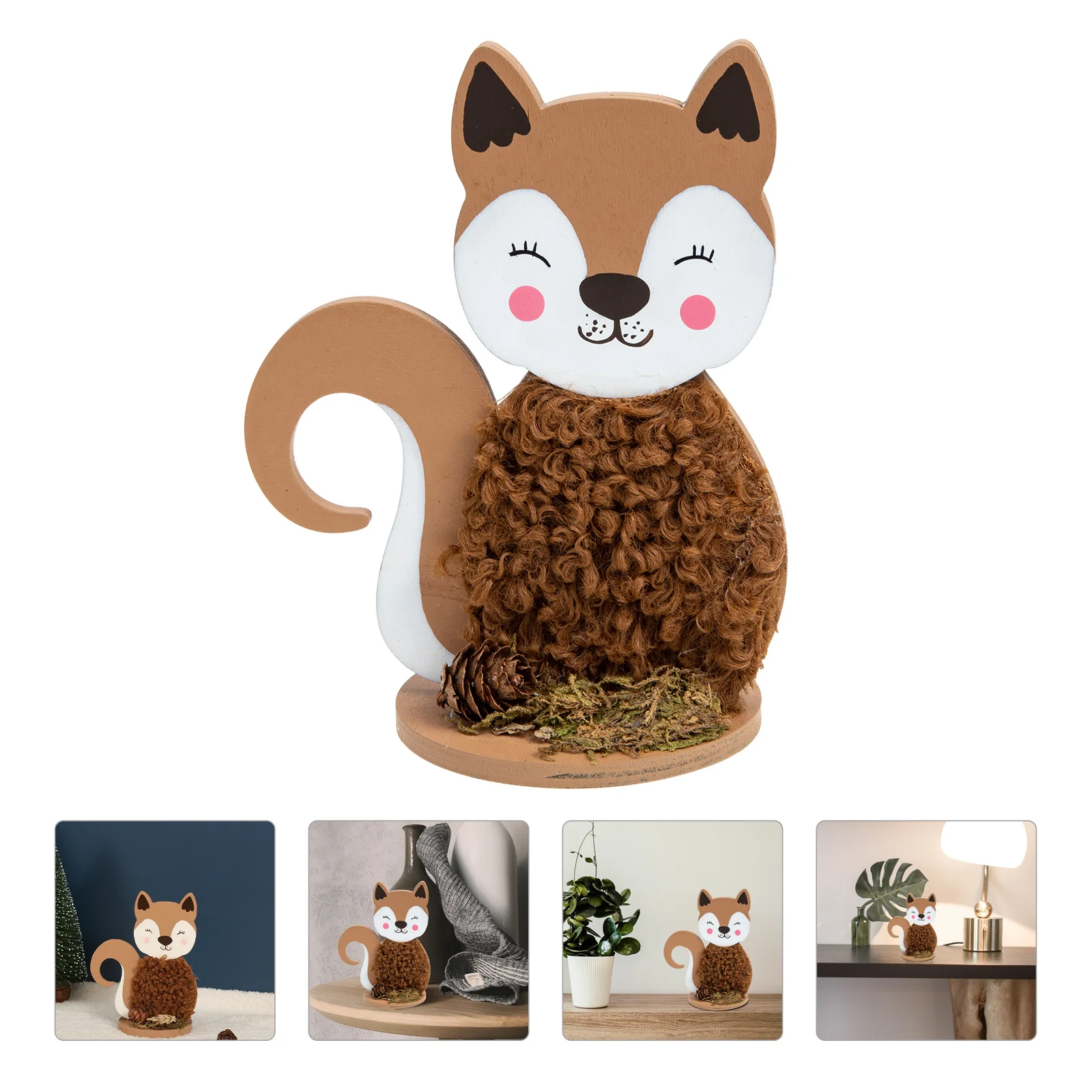 

Wooden Ornaments Animal Decoration Kitchen Harvest Festival Household Small Craft Decorative Lifelike Adorn