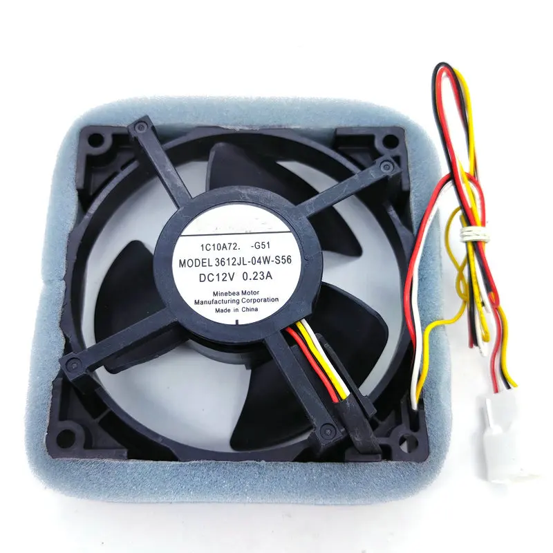 

New Cooling Fan for Refrigerator 3612JL-04W-S56 DC12V 0.23A 09232JS-12M-BU 0.16A 9cm