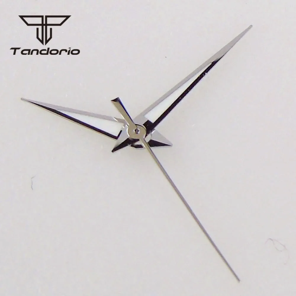 Silver Watch Hands Needles Replacement Spare Parts Green Luminous Fit NH35 NH36 ETA2824 2836 PT5000 Automatic Movement