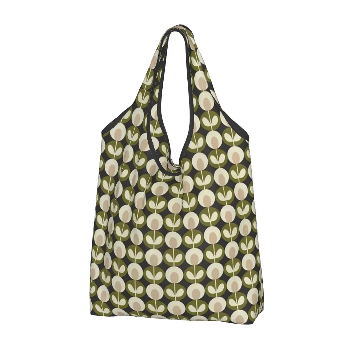 

Orla Kiely Grocery Bag Durable Large Reusable Recycle Heavy Duty Flower Abstract Shopping Eco Bag Washable Attached Pouch