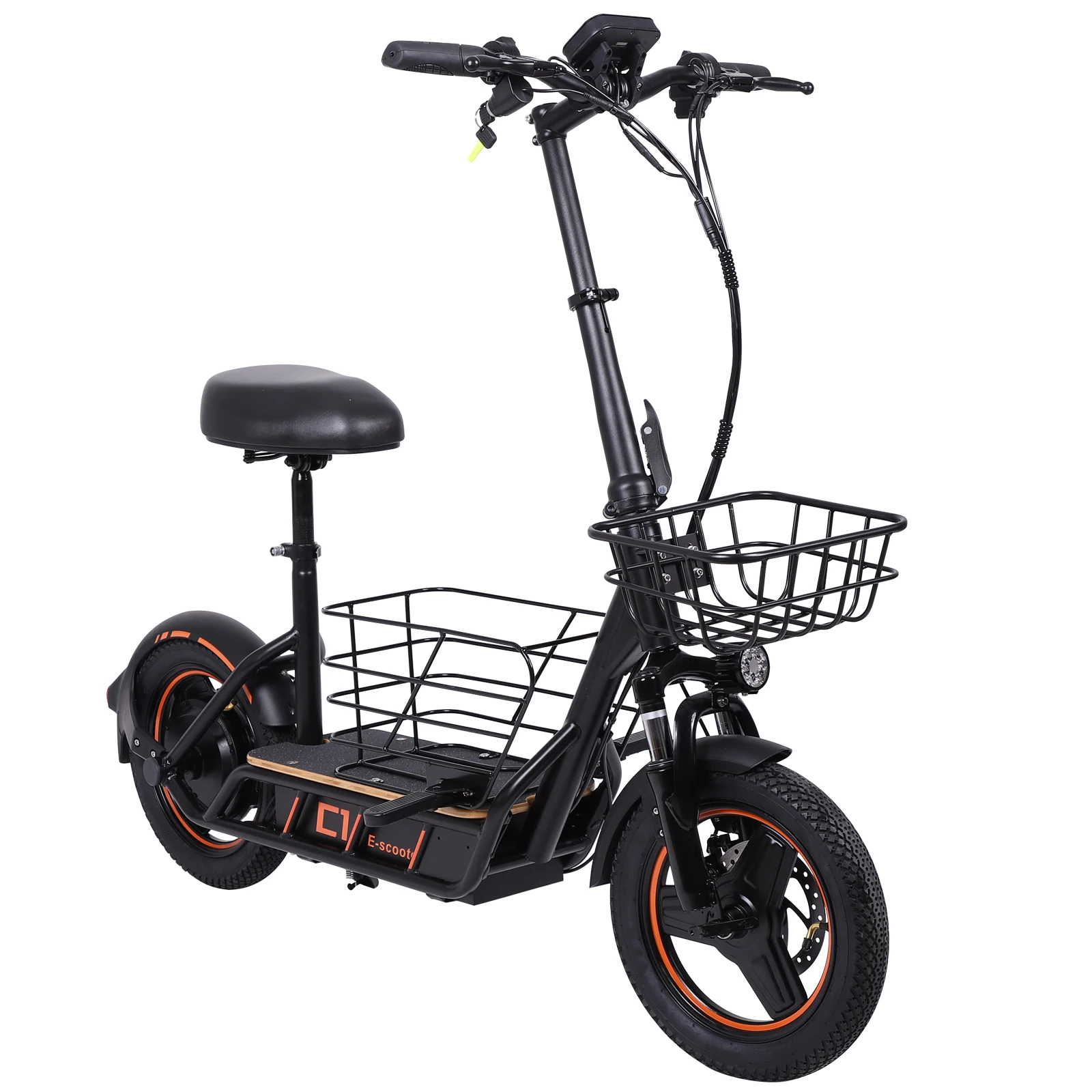 FREEBOY H14 Adult Electric Scooter, 120KG Maximum Load Capacity, Front Suspension System, Dual Disc Brakes, 36V10Ah Battery, 14‑Inch Pneumatic Tire, City Commuting Electric Scooter
