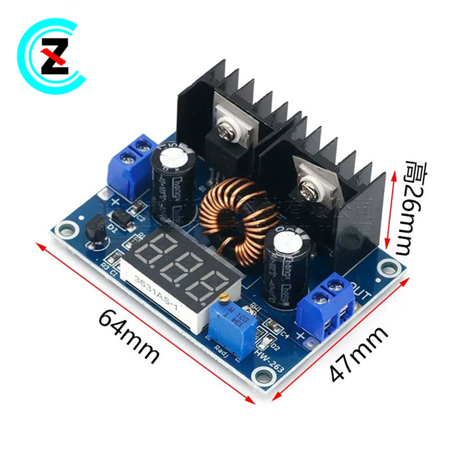 XH-M404 DC-DC Buck module XL4016E1 High power /8A voltage regulator/display/DC regulator board